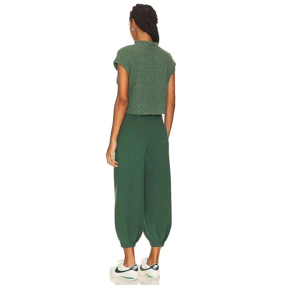 Free People Beach Freya parachute wide-leg green knit pants size XL - Picture 2 of 13
